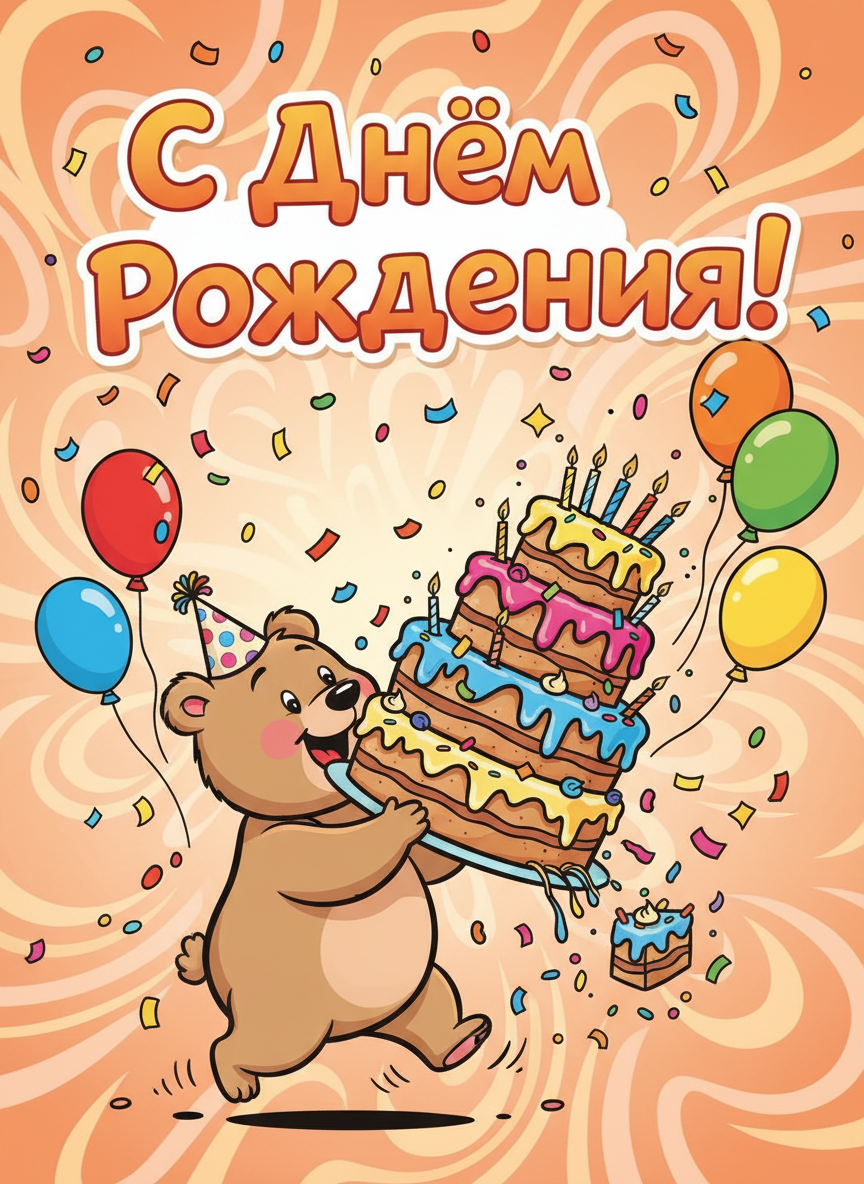 Открытка «С Днём Рождения!»